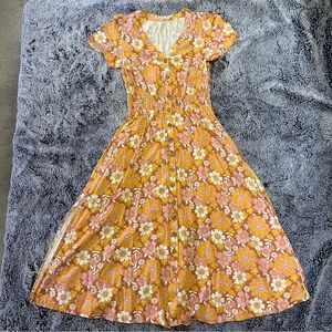 Marine Layer Floral Midi Dress